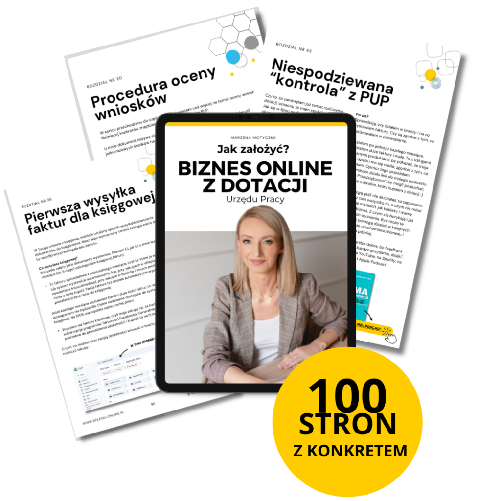 ebook jak założyć biznes online z dotacji urzędu pracy